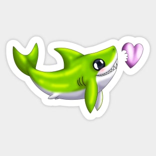 Shark Bites! (Green) Sticker